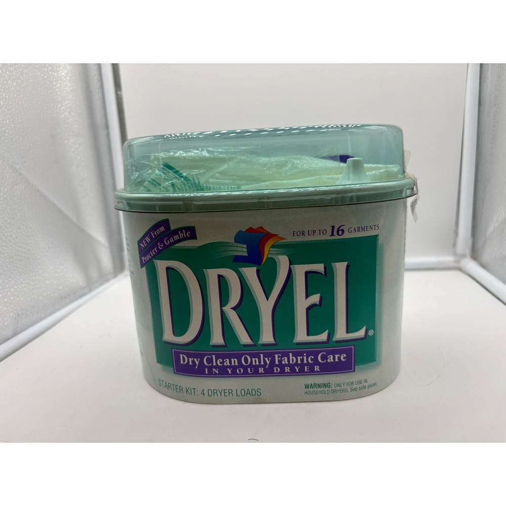 Vintage Dryel At Home Dry Cleaning Starter Kit 16 Garments 4 Loads INCOMPLETE